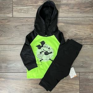 🆕 Disney Jumping Beans Mickey Mouse Pullover Hoodie & Pants Set